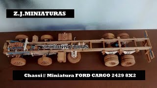 CHASSI DA MINIATURA FORD CARGO 2429 8X2 EM CONSTRUÇÃO( Não faço mais para vender)