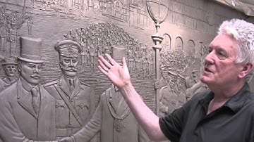 Sculptor Tom Murphy talks about this feeize destined for Lime Street Station in Liverpool