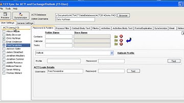 Universal Login To Integrate Exchange/Outlook Emails with ACT!