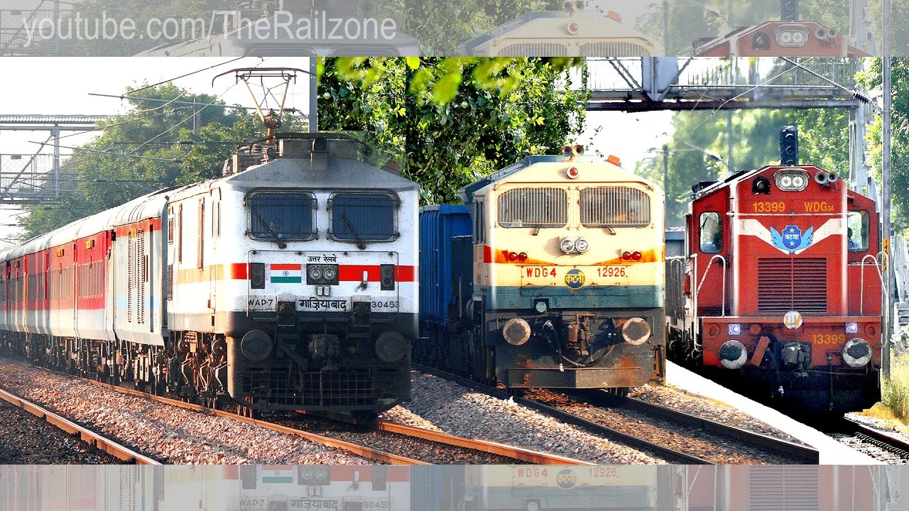 Freight Trains DELHI - AGRA  NCR | Mumbai Rajdhani gets Chased.