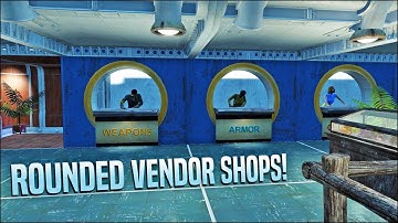 How to Build Arched Window Stores ⏺️ Fallout 4 No Mods Shop Class