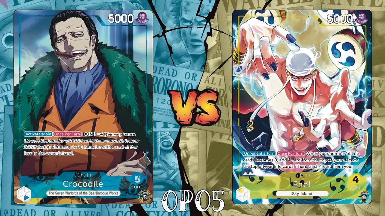 Crocodile vs Enel One Piece Tcg OP05 Tournament Gameplay 20231225