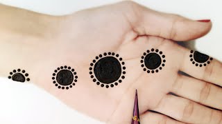 Simple Gol Tikki Mehndi Design For Front Hands - Gol Tikki Mehndi Designs For Front Hand Beginners