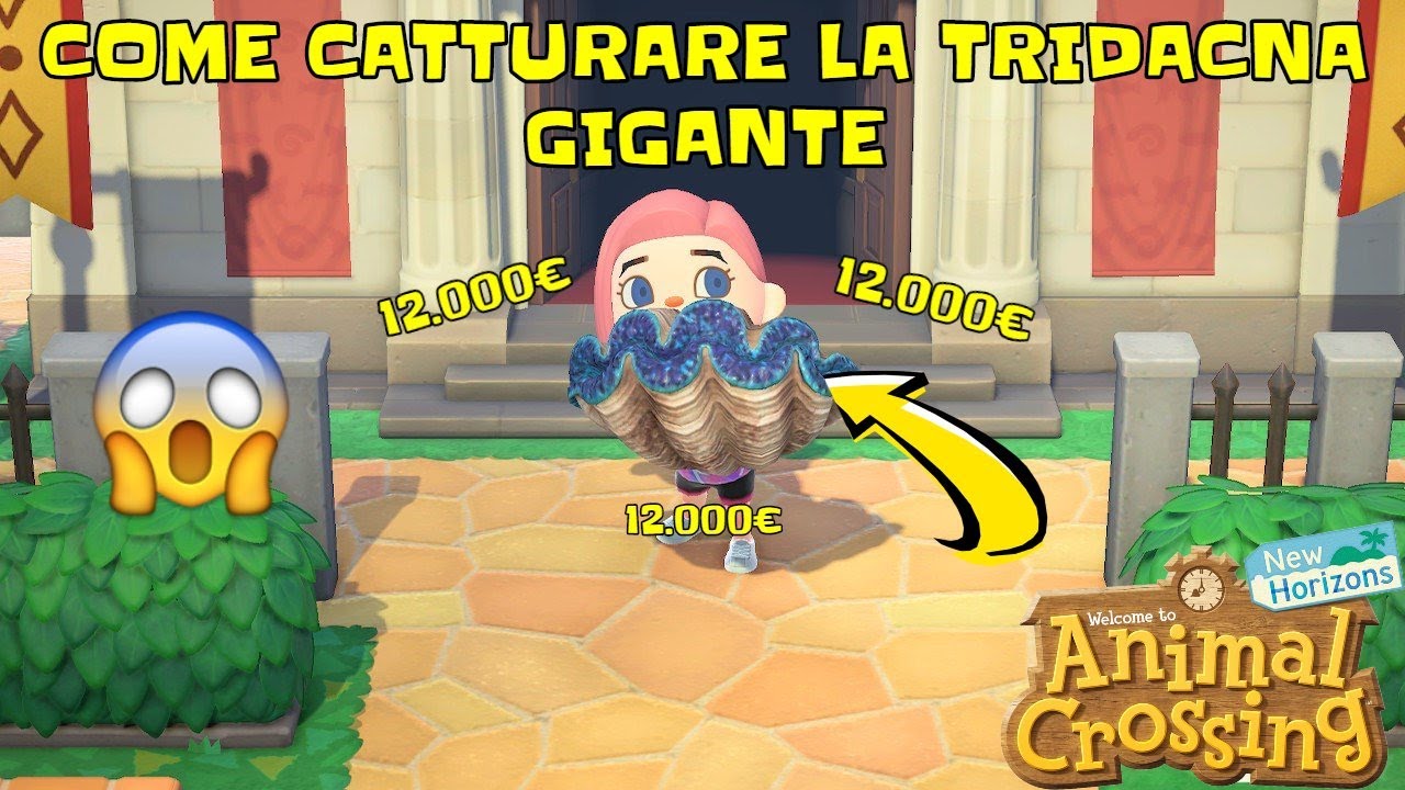 Come Catturare La Tridacna Gigante Creature Marine Animal Crossing New Horizons Youtube