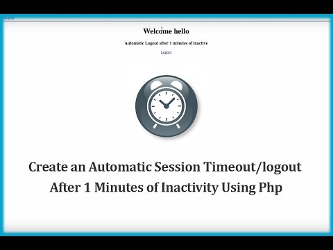 Create an Automatic Session Timeout/logout After 1 Minutes of Inactivity Using PHP