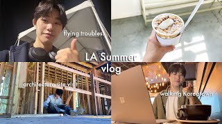 LA Summer Vlog: new laptop, architecture site visit, cafe-hopping in Koreatown