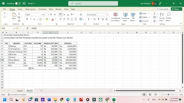 Belajar Bangunan Episode 1 Membuat RAB Jalan Rabat Beton K175 file Excel Bisa di Download