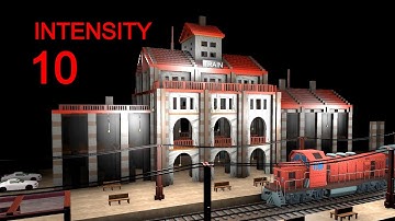 3D Train Station: Earthquake Collapse Simulation (1:1 scale)