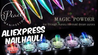 Aliexpress Nail Haul! With ice/aurora/glass/magic/mermaid chrome
