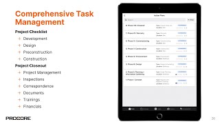 Procore Action Plans for Capital Planning