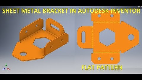 Sheet metal Bracket in Autodesk Inventor Tutorial #354 || Inventor Sheet metal || Sheet metal Draw