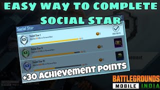 EASY WAY TO COMPLETE SOCIAL STAR ACHIEVEMENT 🔥 HOW TO COMPLETE SOCIAL STAR ACHIEVEMENT IN BGMI screenshot 2