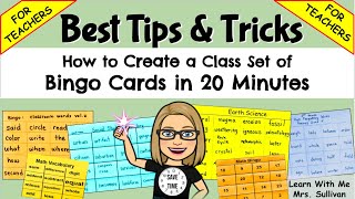 How to Create a Class Set of Bingo Games in 20 Minutes: Best Tips & Tricks