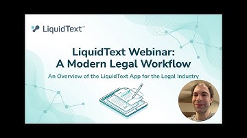 LiquidText Legal Training Webinar