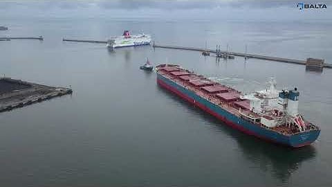 MV Maran Sun loading Metallurgical Coke in Gdynia, Poland. May 2020.