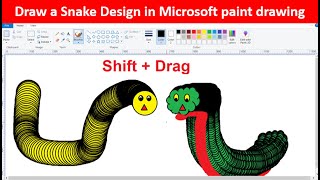 Draw a Snake Design in MS Paint like a pro! 🖌️🐍 Microsoft paint drawing #mspaint screenshot 1