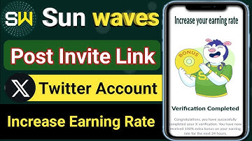 How to Increase Earning Rate On Sunwaves | 100% Extra Bonus | Post invite Link on X Account