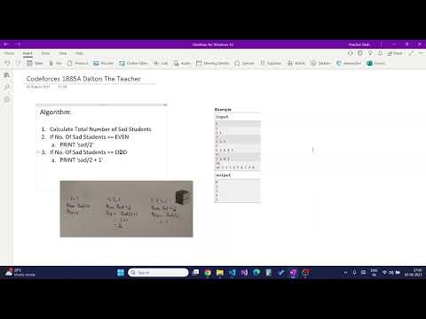 Codeforces 1885A Dalton The Teacher Problem | Contest 889 | Competitive Programming