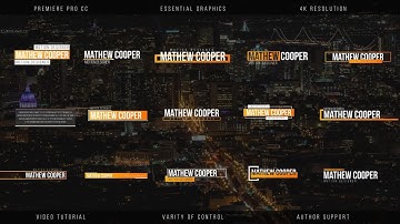 Minimal  Lower Thirds Motion Graphics Templates