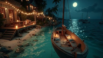 Relaxing ASMR Beach Ambiance: Gentle Ocean Waves & Calming Music for Serenity