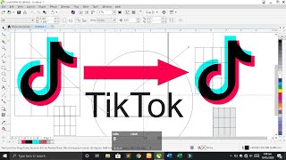 TikTok logo Design by CorelDraw /adobe Illustrator.