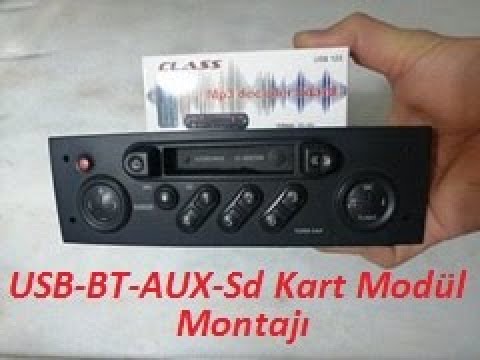 Renault Tuner List Teybe USB-BT-Aux-Sd Kart Modülü Bağlama (USB-BT-Aux-SD Card Module Connecting)