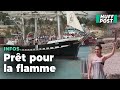 Le belem est arriv en grce pour ramener la flamme olympique en france