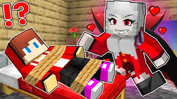 VAMPIERMEISJE ontvoerde JJ in Minecraft Challenge - Maizen JJ en Mikey