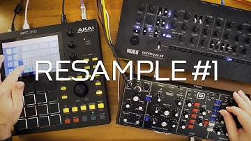 RESAMPLE #1 - MPC One Beat Making with a previous jam - Minilogue XD, Behringer Model D, and Vocals