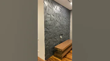 Гипсовые 3d панели. Смонтировали необычные гипсовые 3d панели в ЖК Вандер Парк, квартира 175 м2
