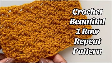 CROCHET PATTERN - PRETTY 1 ROW -Easy Step by step Tutorial for Blankets & More US Terms
