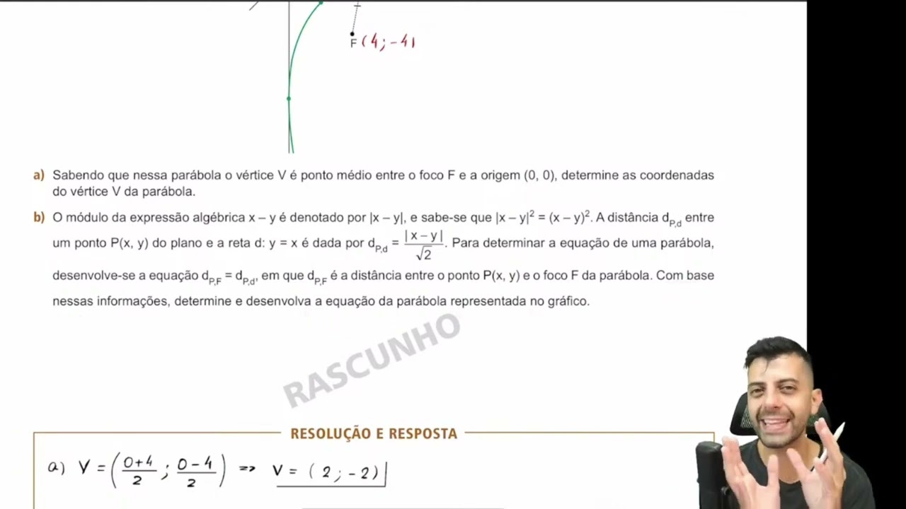 UNIFESP 2024 - Reaplicação - Q17 - Uma parábola é uma curva formada por todos os
