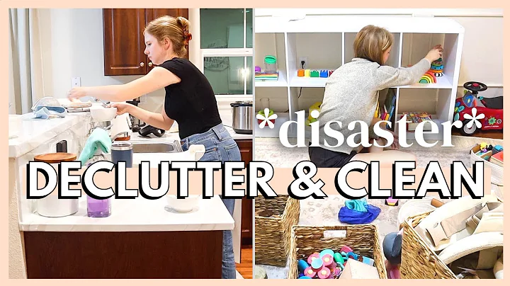 COMPLETE DISASTER DECLUTTER & CLEAN W/ ME | real l...