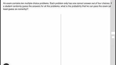 Binomial distribution question. Passing exam by guessing
