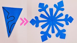 how to make paper snowflake | paper crafts | paper snowflake