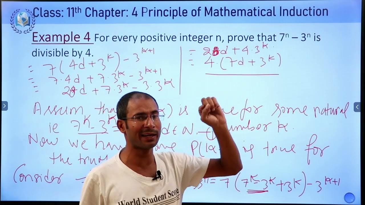 Chapter 4 principle of mathematical induction example 4 8 class
