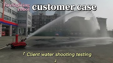Guoxing RXR-M80D-13KT Firefighting robot customer case in fire station