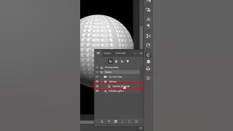 Sphere text effect in photoshop | 3D globe with your text | #photoshop | #shorts