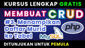 #3. CARA MENAMPILKAN DATA DARI DATABASE MYSQL | TUTORIAL BIKIN CRUD PHP LENGKAP: 3.Menampilkan Data