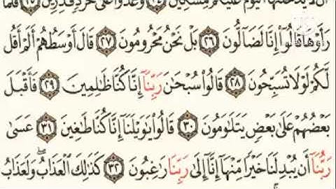 سورة القلم مكتوبة برواية حفص عن عاصم القارئ محمد الصباغ