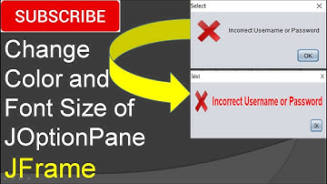 Change Color and Font Size of JOptionPane in JFrame