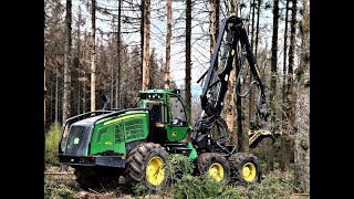 🌲*BIG DEERE* • John Deere 1470G • Harvester Action • LFT GmbH • strong wood • loggingwork🌲