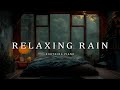 Paradise for rest  relaxing rain in the evening and soothing piano music in the bedroom 