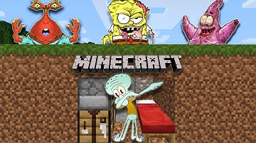 Minecraft Speedrunner VS 3 Hunters - SpongeBob Animation