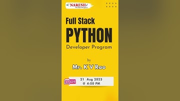 Full Stack Python Training | by Mr. K V Rao | NareshIT