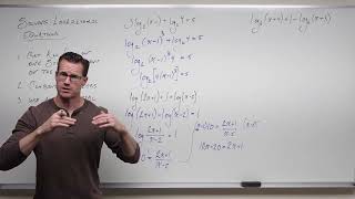 Solving Logarithmic Equations with Exponentials (Precalculus - College Algebra 63)