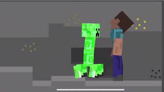 Creeper explodes Steve