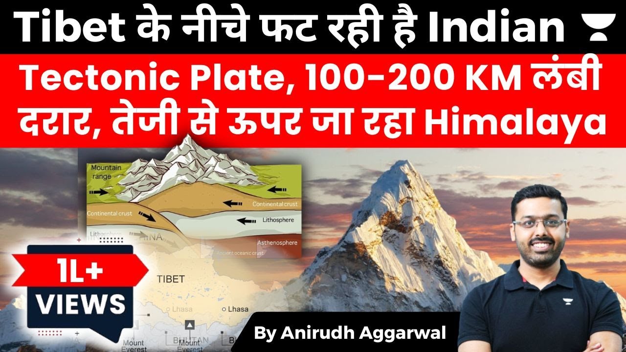 Indian tectonic plate that causes Himalayas to grow is splitting Tibet
