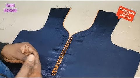 Beautiful Neck Designs with Dori Piping and Foam Buttons