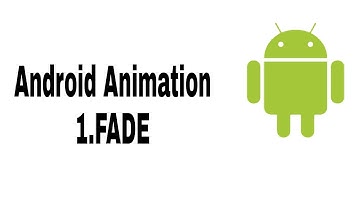 Animation in Android - Fade Animation by Android Developers World